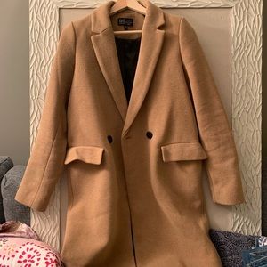 Women’s New Beige Zara Wool Coat SZ Small